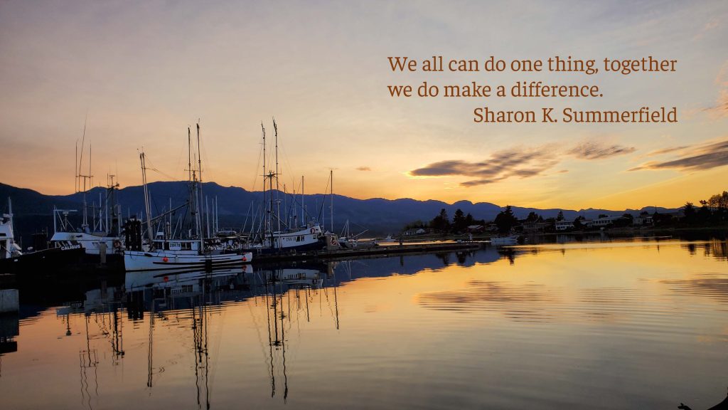 Sunset at Deep Bay, seeing the boats. Photography by Sharon K. Summerfield