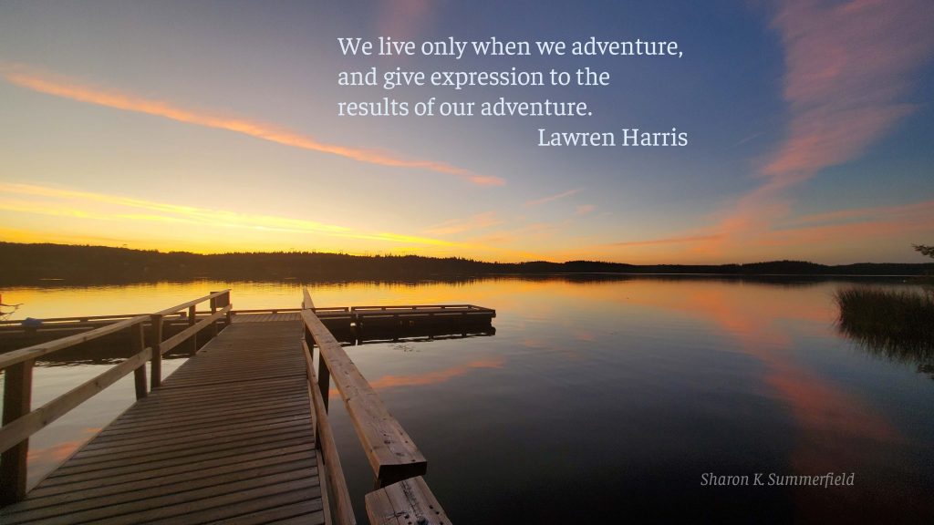Photography Sharon K. Summerfield outside of Quesnel in BC.  Quote by Lawren Harris.