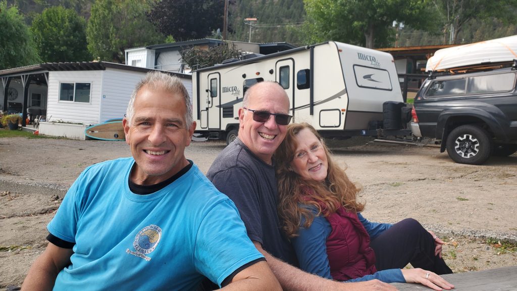 At Kalamaka Lake in Vernon, BC with Sharon K. Summerfield, Joe Foster and Dan McClellan