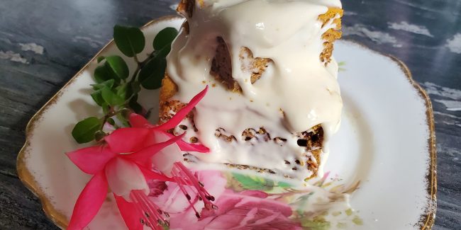 Gluten Free Pumpkin Cake, recipe and photo by Sharon K. Summerfield